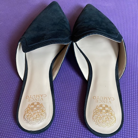 Vince blue/black suede slides/ mules, 10 - Picture 4 of 8